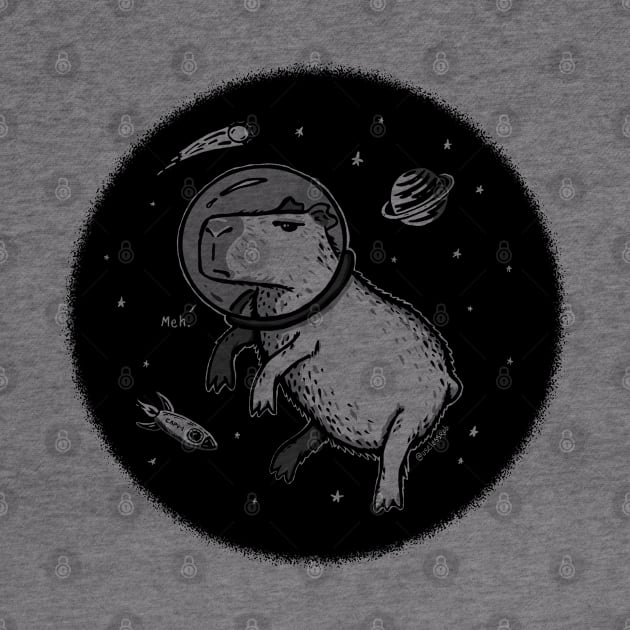 Capybara Astronaut in space - Meh by UselessRob